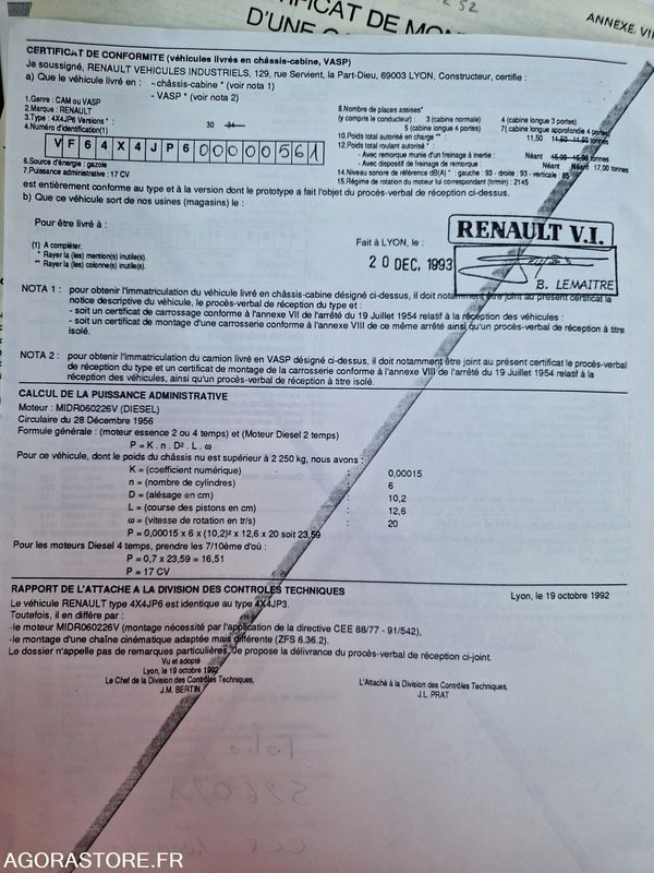 Camion Renault Midliner M180 - 1994 - 40959- 3004MK52