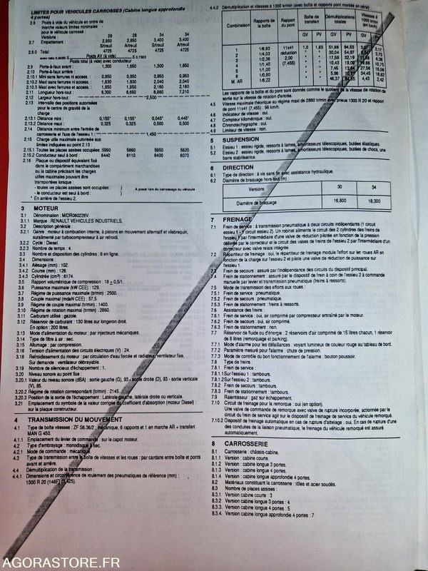 Camion Renault Midliner M180 - 1994 - 40959- 3004MK52