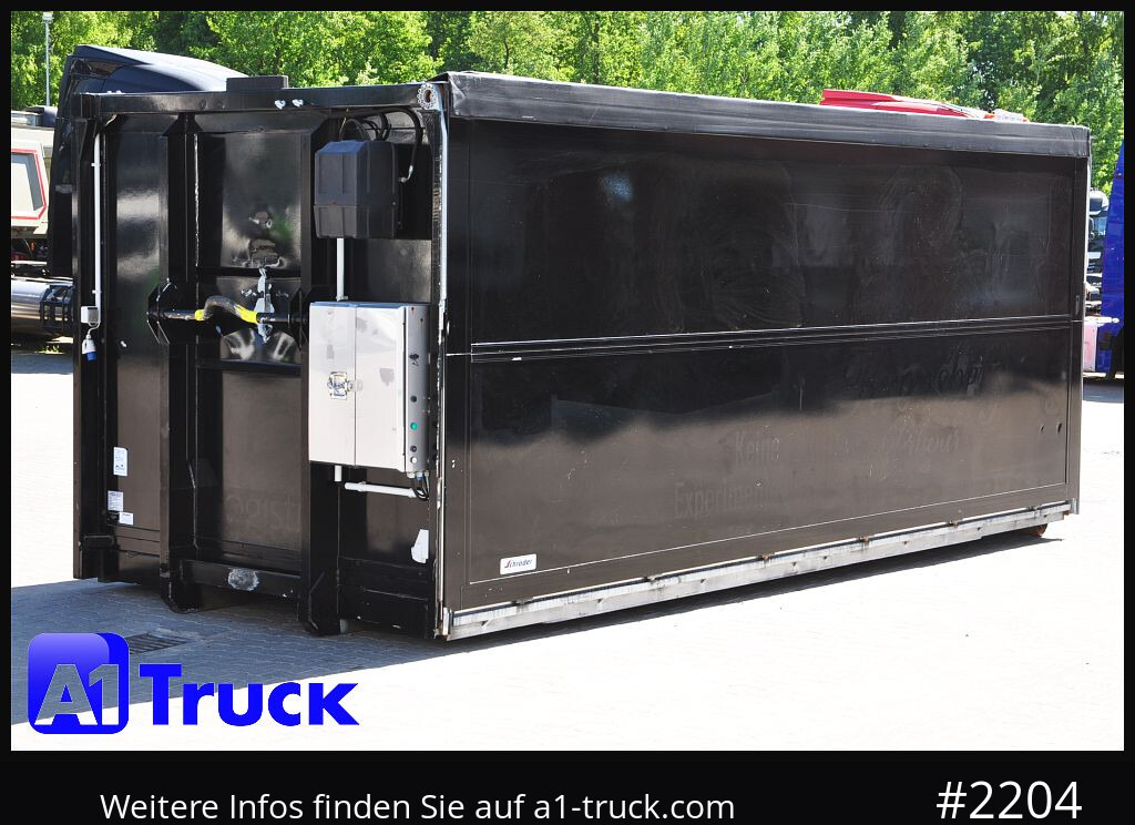 Camion SCHROEDER,WIESMOOR Abrollcontainer, Getränkeaufbau Wingliner, mehrmals vorhanden