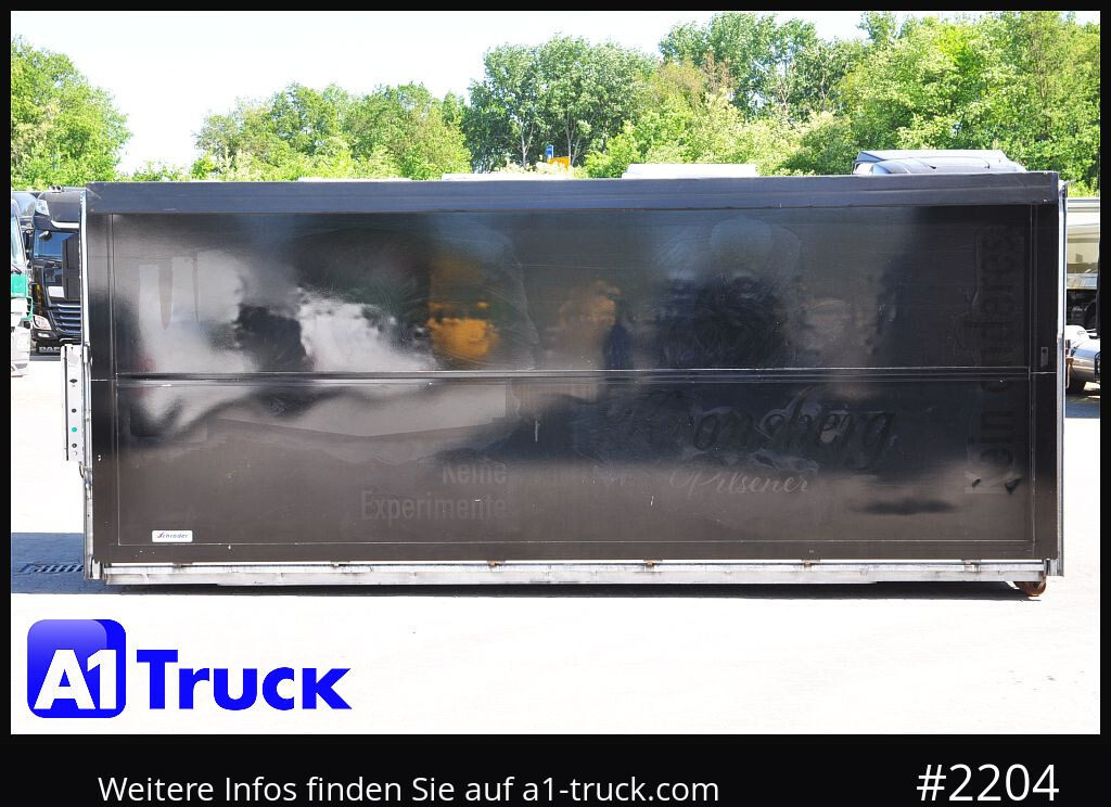 Camion SCHROEDER,WIESMOOR Abrollcontainer, Getränkeaufbau Wingliner, mehrmals vorhanden