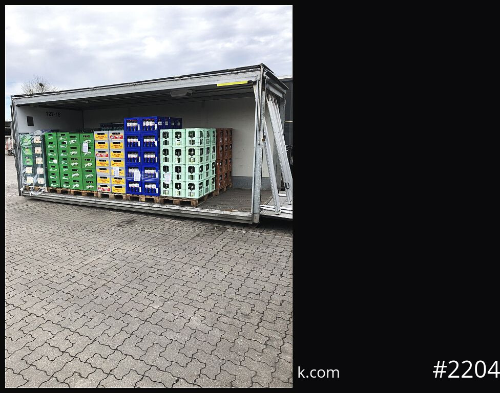 Camion SCHROEDER,WIESMOOR Abrollcontainer, Getränkeaufbau Wingliner, mehrmals vorhanden