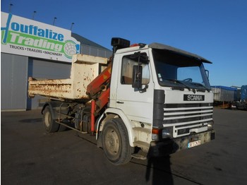 Camion porte-conteneur/ Caisse mobile Scania 82 - container - crane - full steel: photos 1