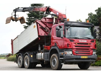 Camion benne, Camion grue Scania P340 !!6x4!!4X4!!6X2!! KRAAN/KIPPER!!EURO5!: photos 1