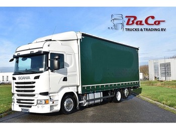 Camion à rideaux coulissants Scania R450 HL 6x2*4 - RETARDER - EURO 6 - 369 TKM - FULL AIR - EDSCHA ROOF - TOP CONDITION: photos 1