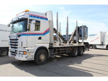 Camion pour transport de bois Scania R500 V8 6x4,Kesla Kabinenkran,Retarder: photos 1