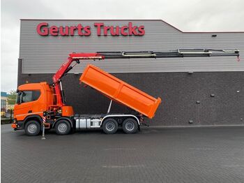 Camion benne, Camion grue Scania R650 V8 NGS XT 8X4 + KIPPER + FASSI F275A.2.25 K: photos 1