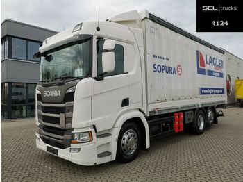 Camion à rideaux coulissants Scania R 410 / Retarder / Lenk-Liftachse / Ladebordwand: photos 1
