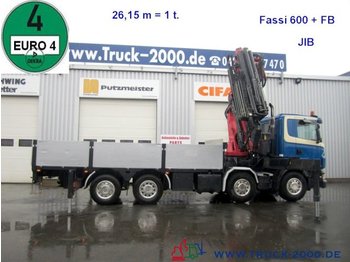 Camion plateau Scania R 420 Fassi 600 60 T/M+Jib*Seilwind+FB*Euro4: photos 1