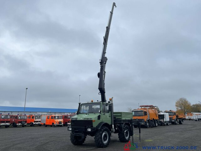Camion plateau, Camion grue Unimog 437 4x4 mit Hiab Kran + Zapfwelle + AHK 29 t.: photos 8