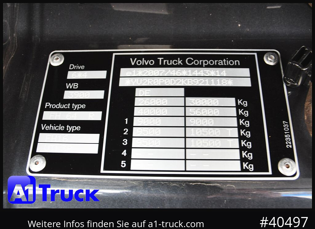 Camion VOLVO FH16 750, Langholz, Palfinger, Liftachse, 6x4,