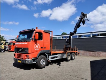 Camion plateau, Camion grue Volvo FH12-380 6x2 Euro2 - Full Steel - 10 tyres - HMF1683K2 - SELF DRIVING BURTEC SYSTEM (V262): photos 1
