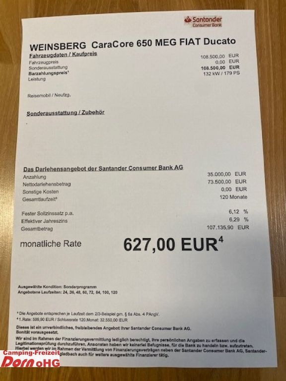 Camping-car intégral Weinsberg CaraCore 650 MEG Automatik/180PS Weinsberg CaraCore 650 MEG Automatik/180PS