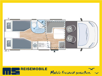 Camping-car profilé  Chausson 627 TITANIUM / EINZELBETTEN & 2P. HUBBETT
