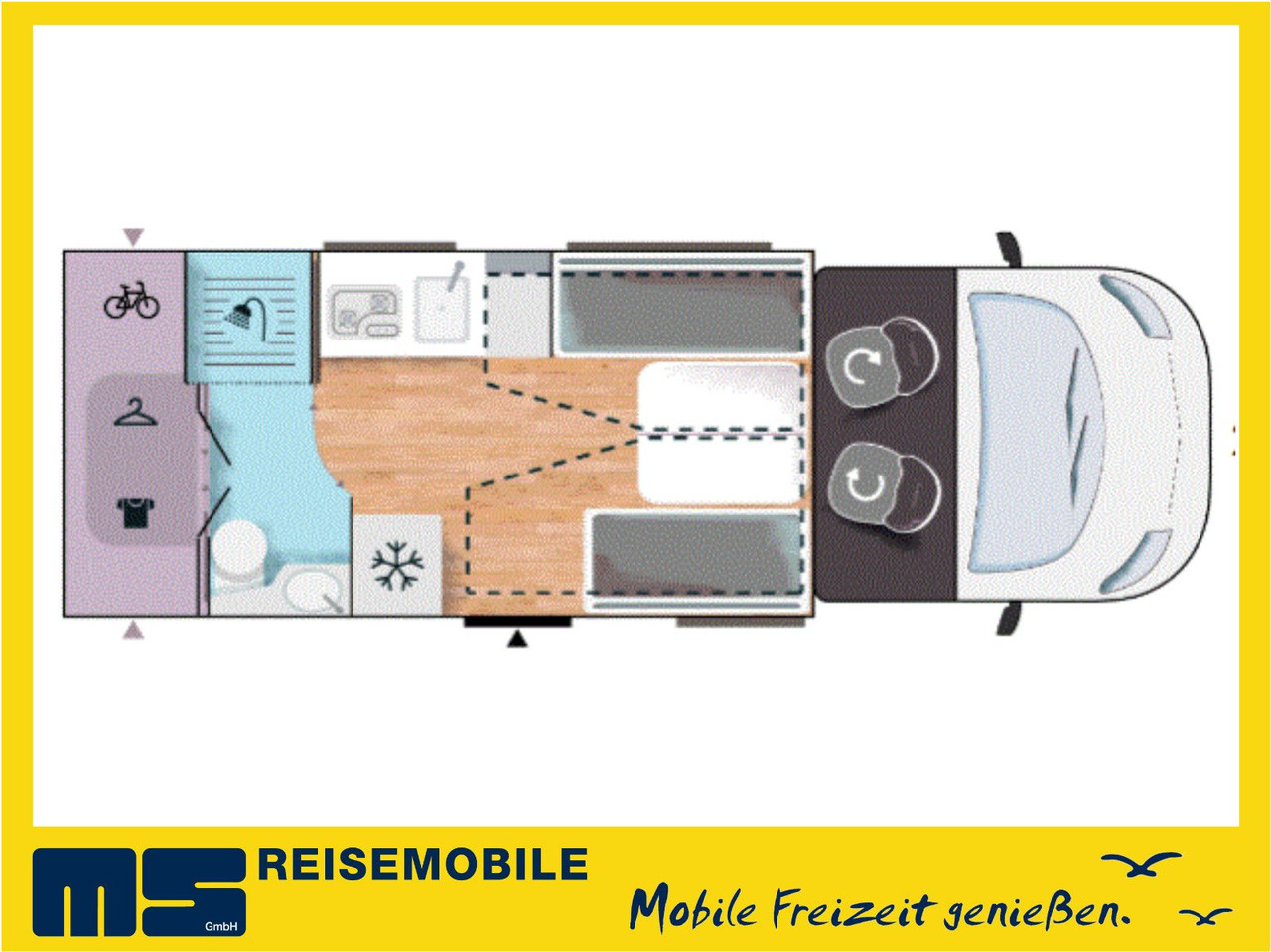 Camping-car profilé Chausson 630 TITANIUM / - 2026 - / EINZEL.- HUBBETTEN