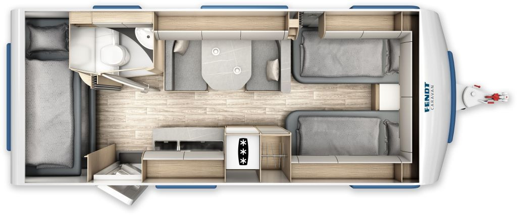 Caravane Fendt Bianco Activ 550 KMG 2026 Safety 2000kg.,+++