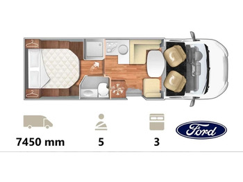 Fourgon aménagé neuf Roller Team KRONOS 265TL, Ford Transit, 5 seats (2024 model): photos 2