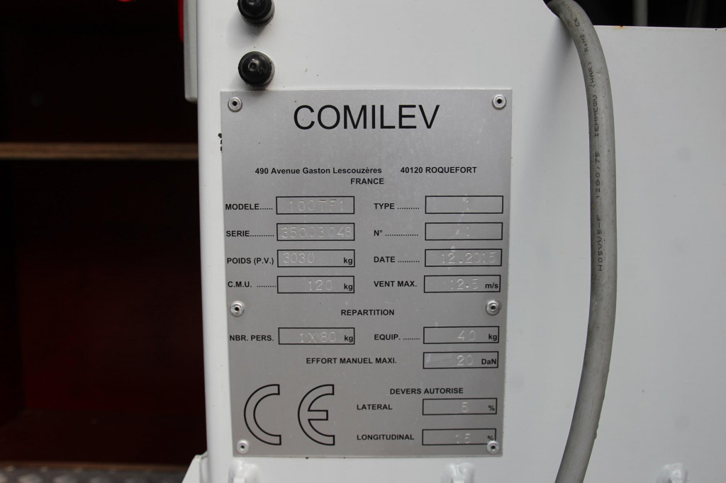 Camion avec nacelle Renault Master  Comilev 100TF1 10m Klima nur 423h HU-UVV