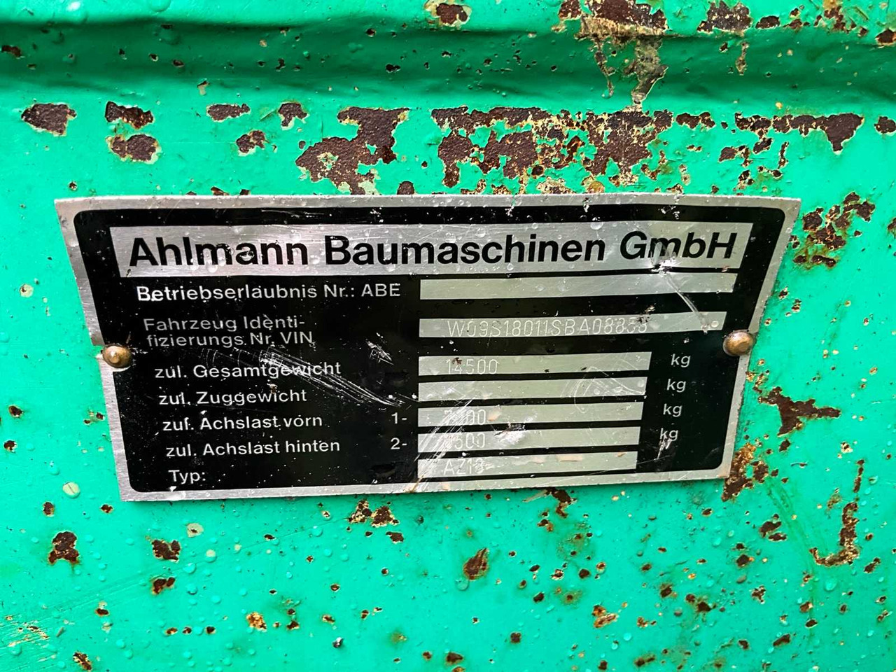 Chargeuse sur pneus 1996 AHLMANN AZ18 SHOVEL