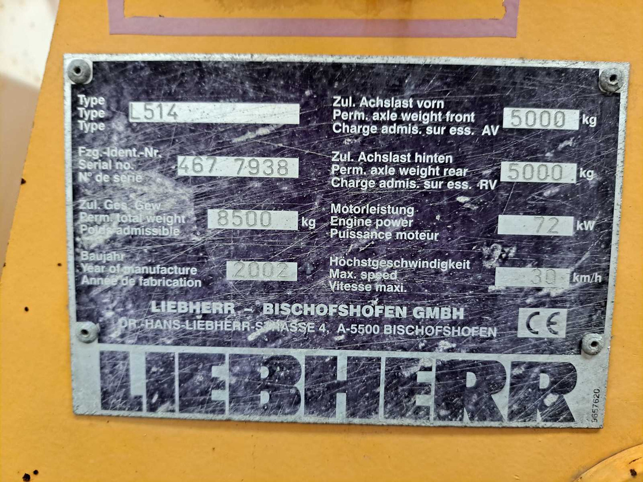 Chargeuse sur pneus 2002 LIEBHERR L514 SHOVEL