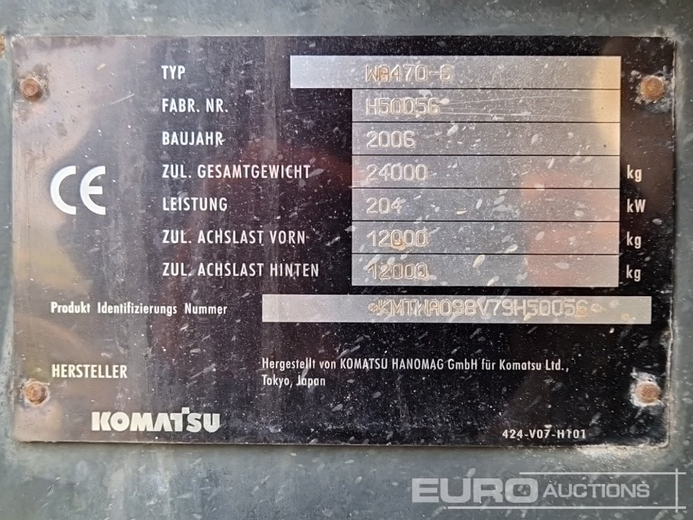Chargeuse sur pneus 2006 Komatsu WA470-6