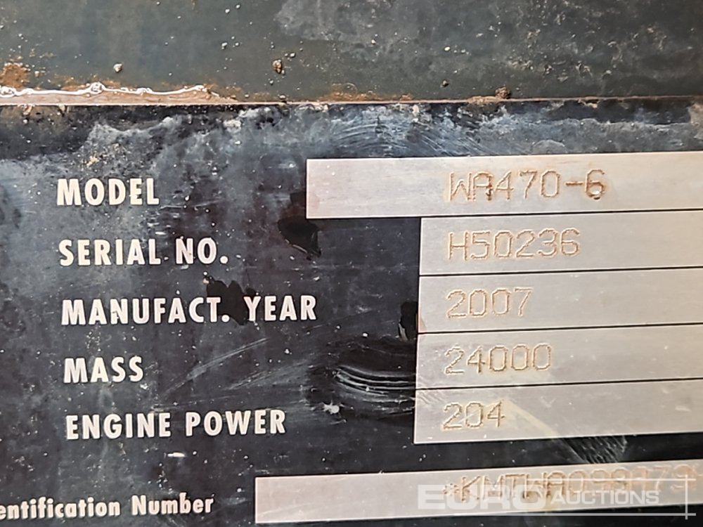 Chargeuse sur pneus 2007 Komatsu WA470-6