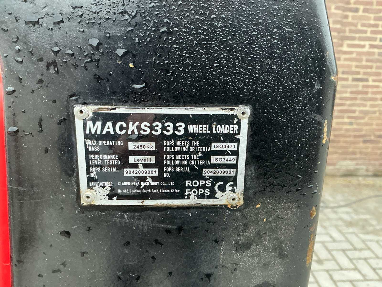 Chargeuse sur pneus 2011 MACKS 333 SHOVEL