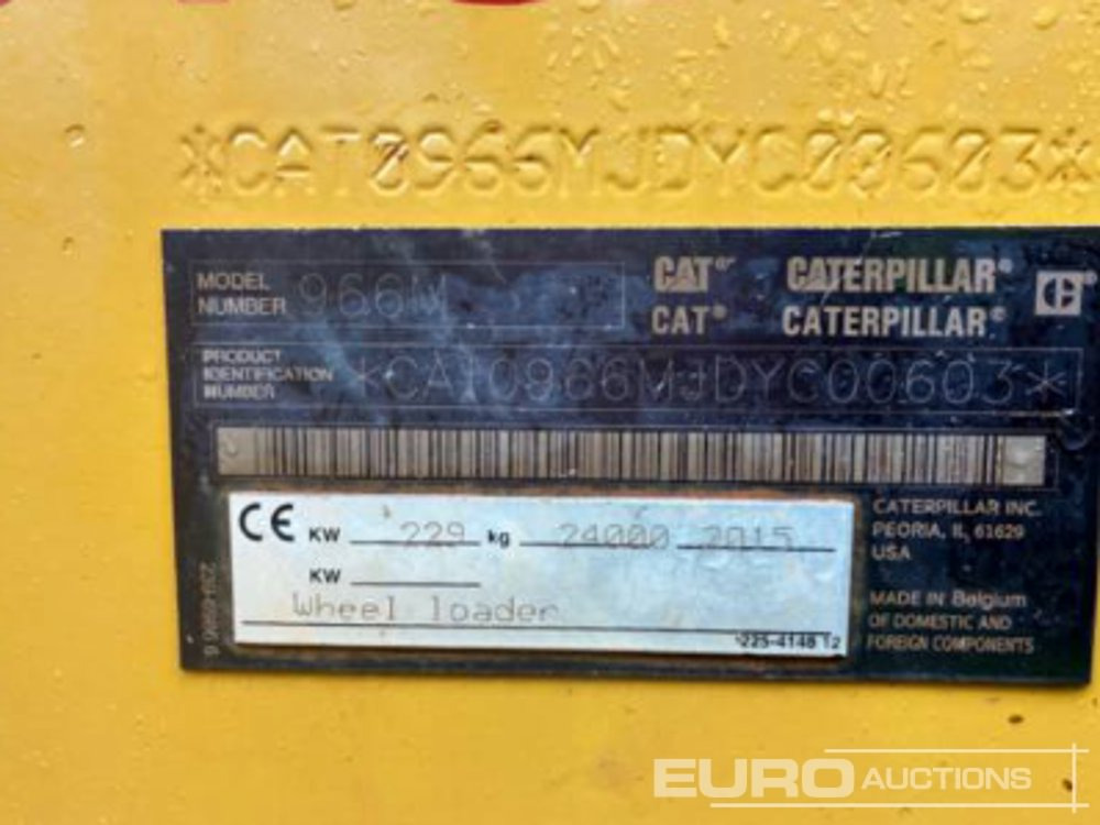Chargeuse sur pneus 2015 CAT 966M