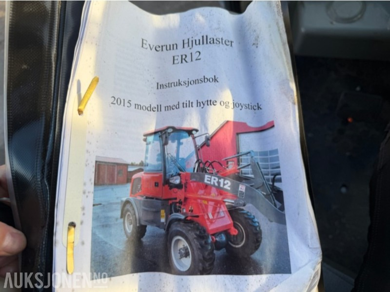 Chargeuse sur pneus 2015 Everun ER12 hjullaster - 517 arbeidstimer - Tilt hytte - Joystick