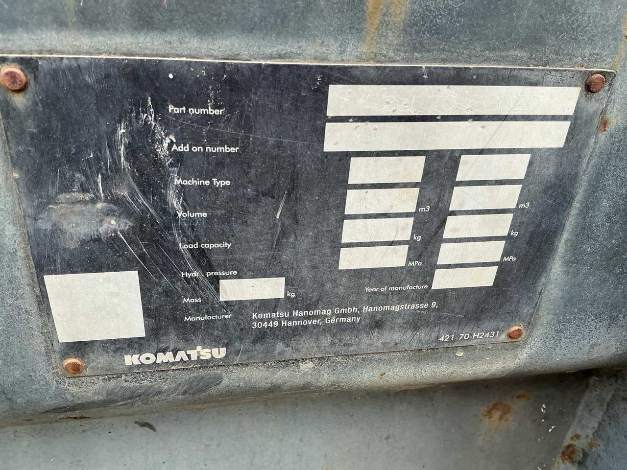 Chargeuse sur pneus 2015 KOMATSU WA70-7 SHOVEL
