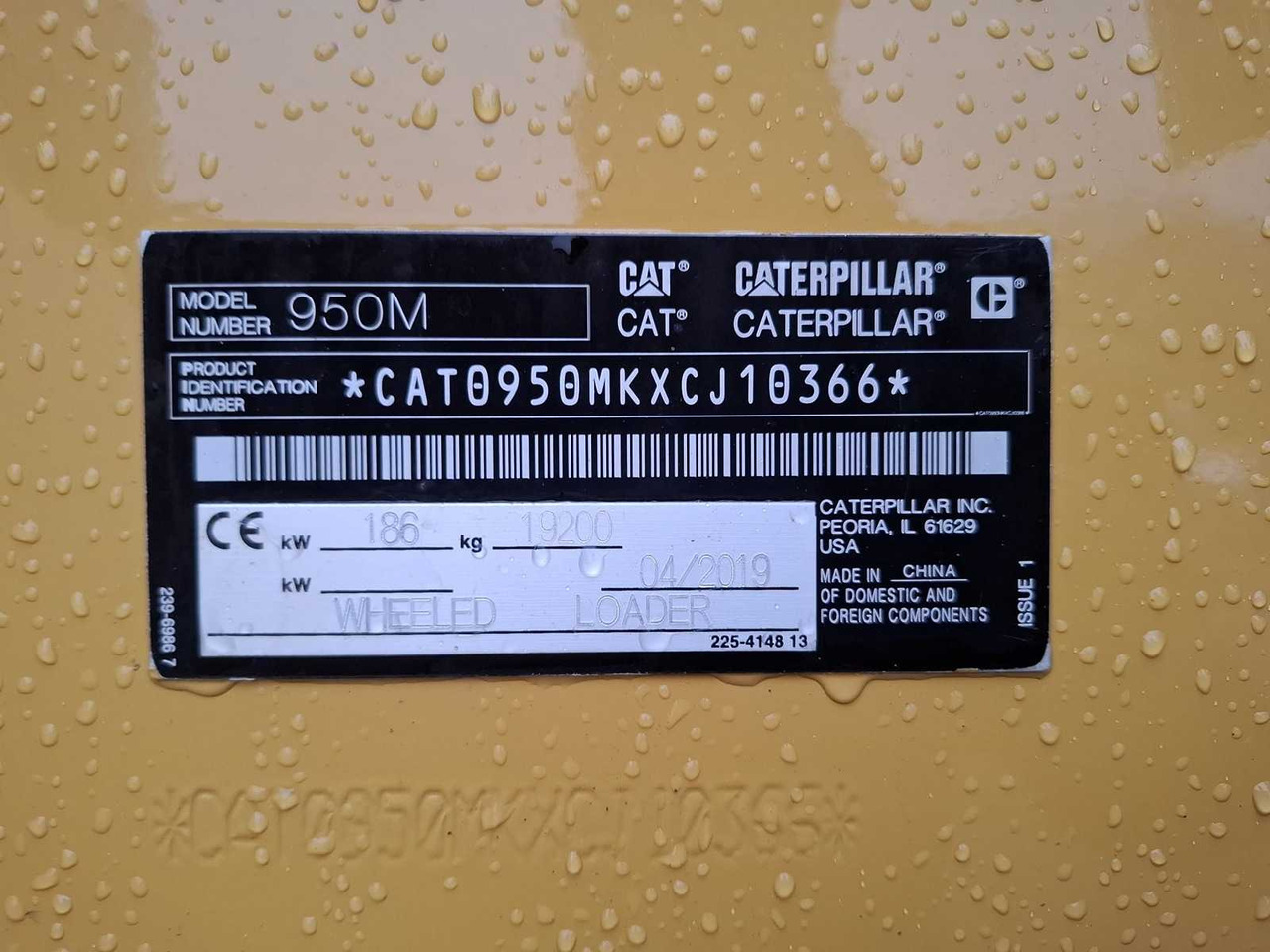 Chargeuse sur pneus 2019 CATERPILLAR 950M SHOVEL