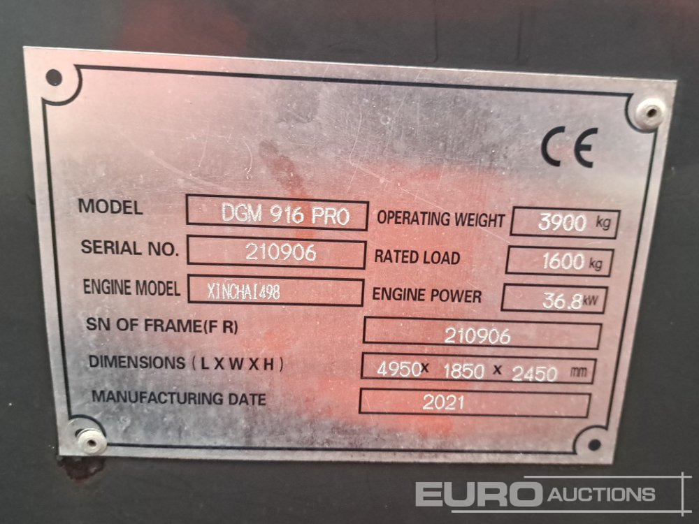 Chargeuse sur pneus 2021 DGM 916 PRO