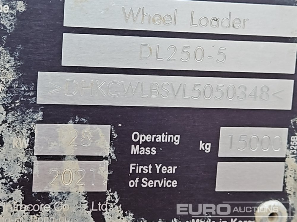 Chargeuse sur pneus 2021 Doosan DL250-5