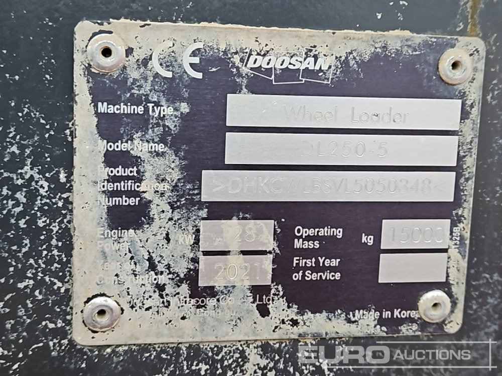 Chargeuse sur pneus 2021 Doosan DL250-5