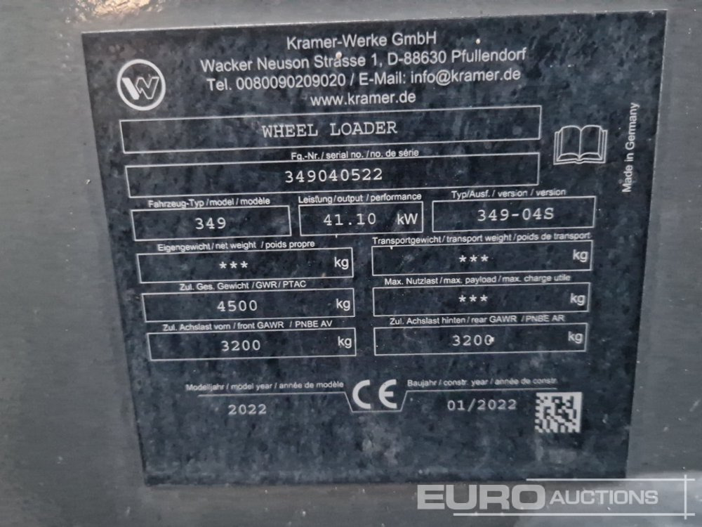 Chargeuse sur pneus 2021 Kramer 5065