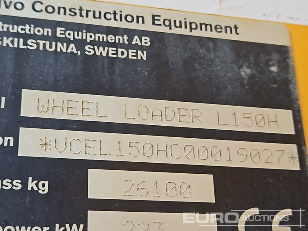Chargeuse sur pneus 2021 Volvo L150H