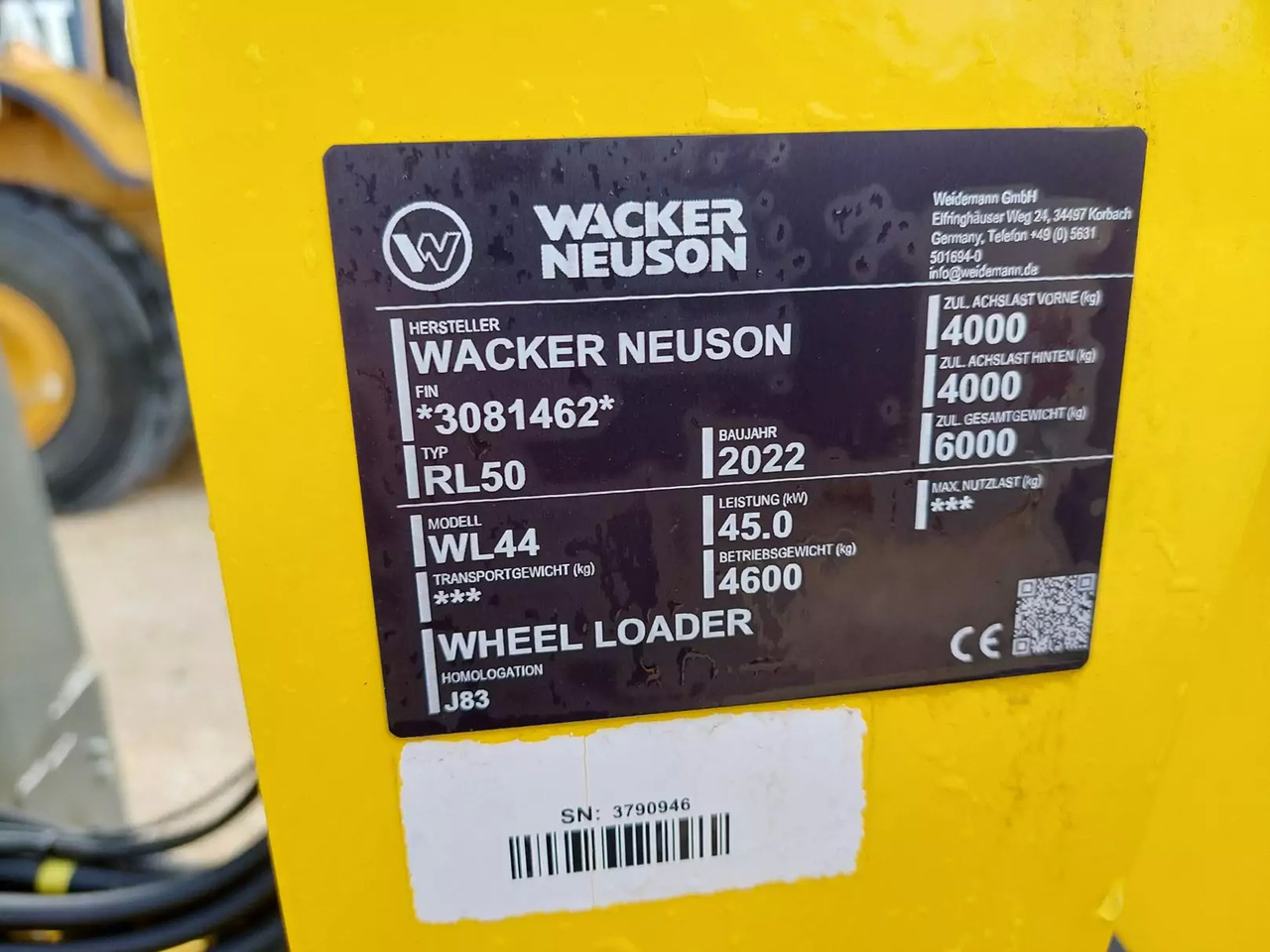 Chargeuse sur pneus 2022 Wacker Neuson WL 44