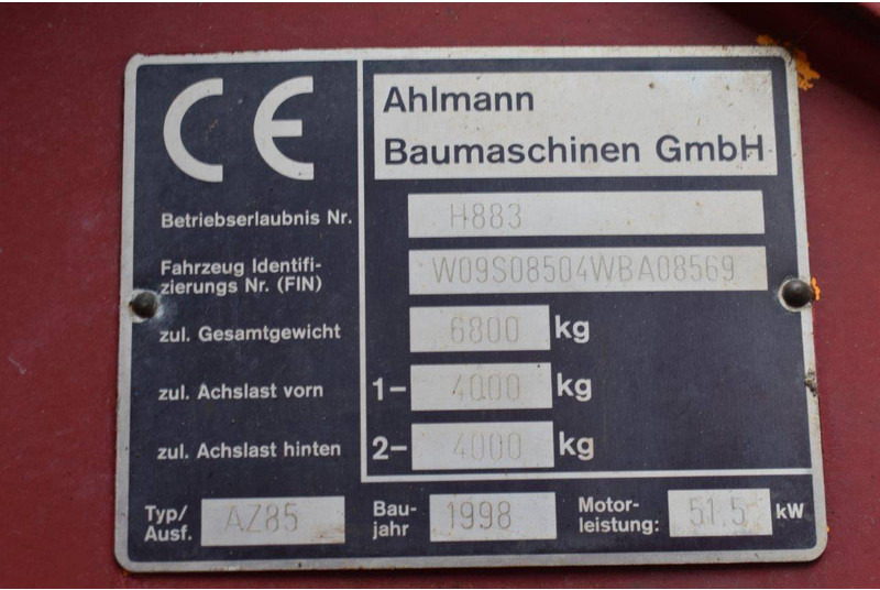 Chargeuse sur pneus Ahlmann AZ85