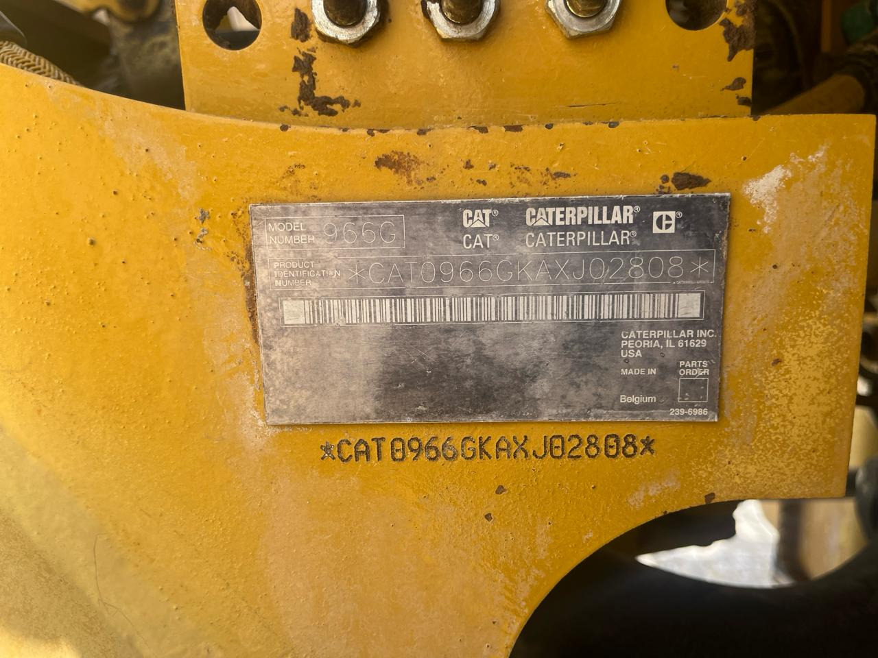 Chargeuse sur pneus CATERPILLAR 966GII