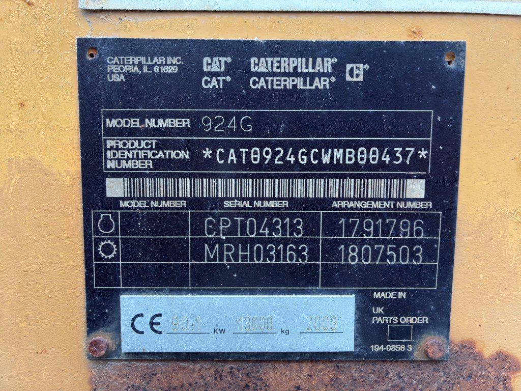 Chargeuse sur pneus CAT 924G