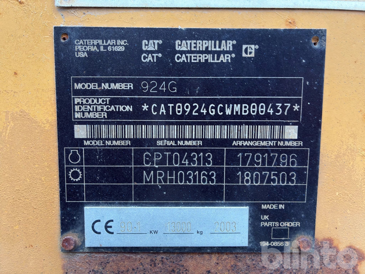 Chargeuse sur pneus CAT 924G