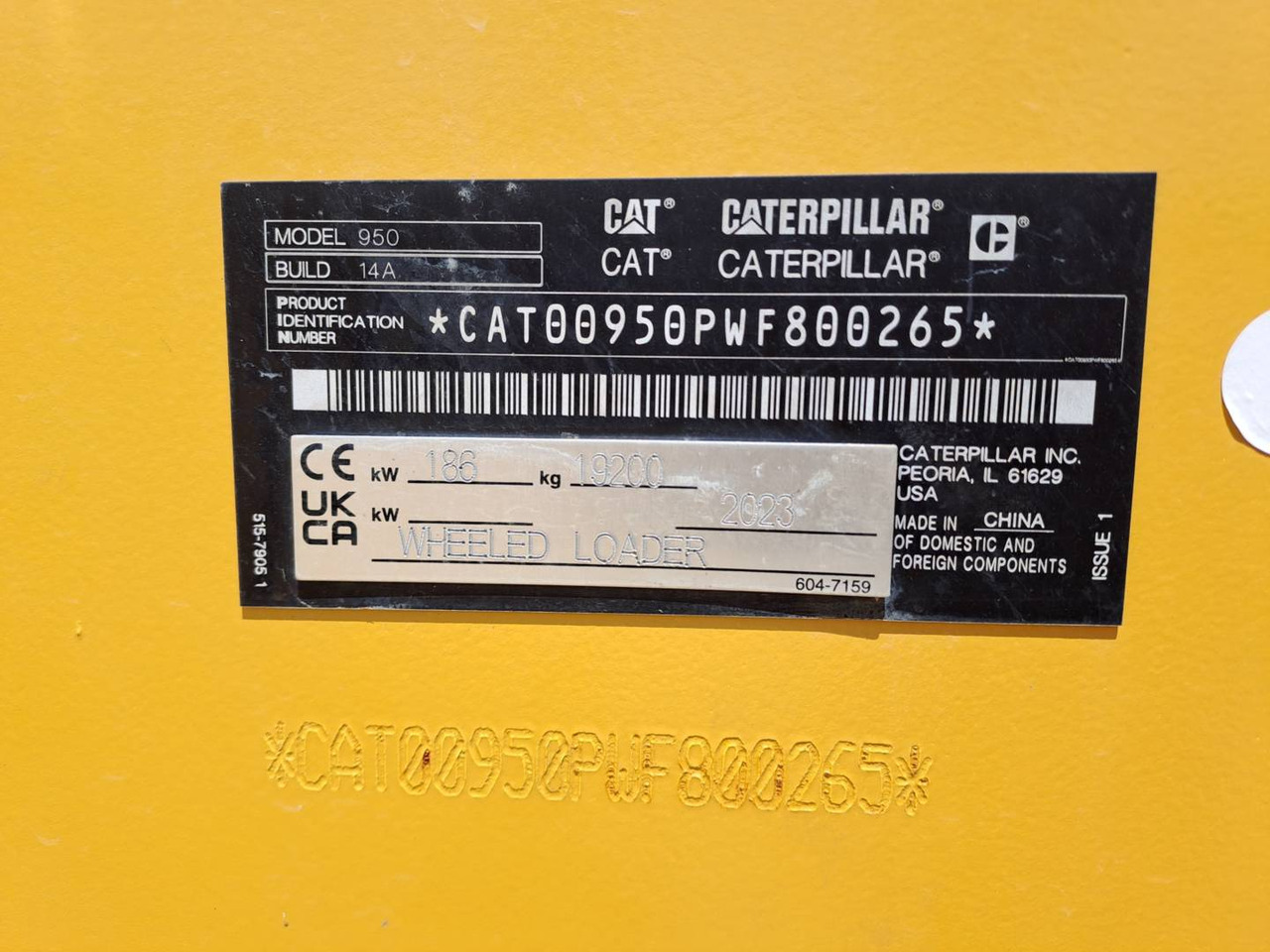 Chargeuse sur pneus CAT 950