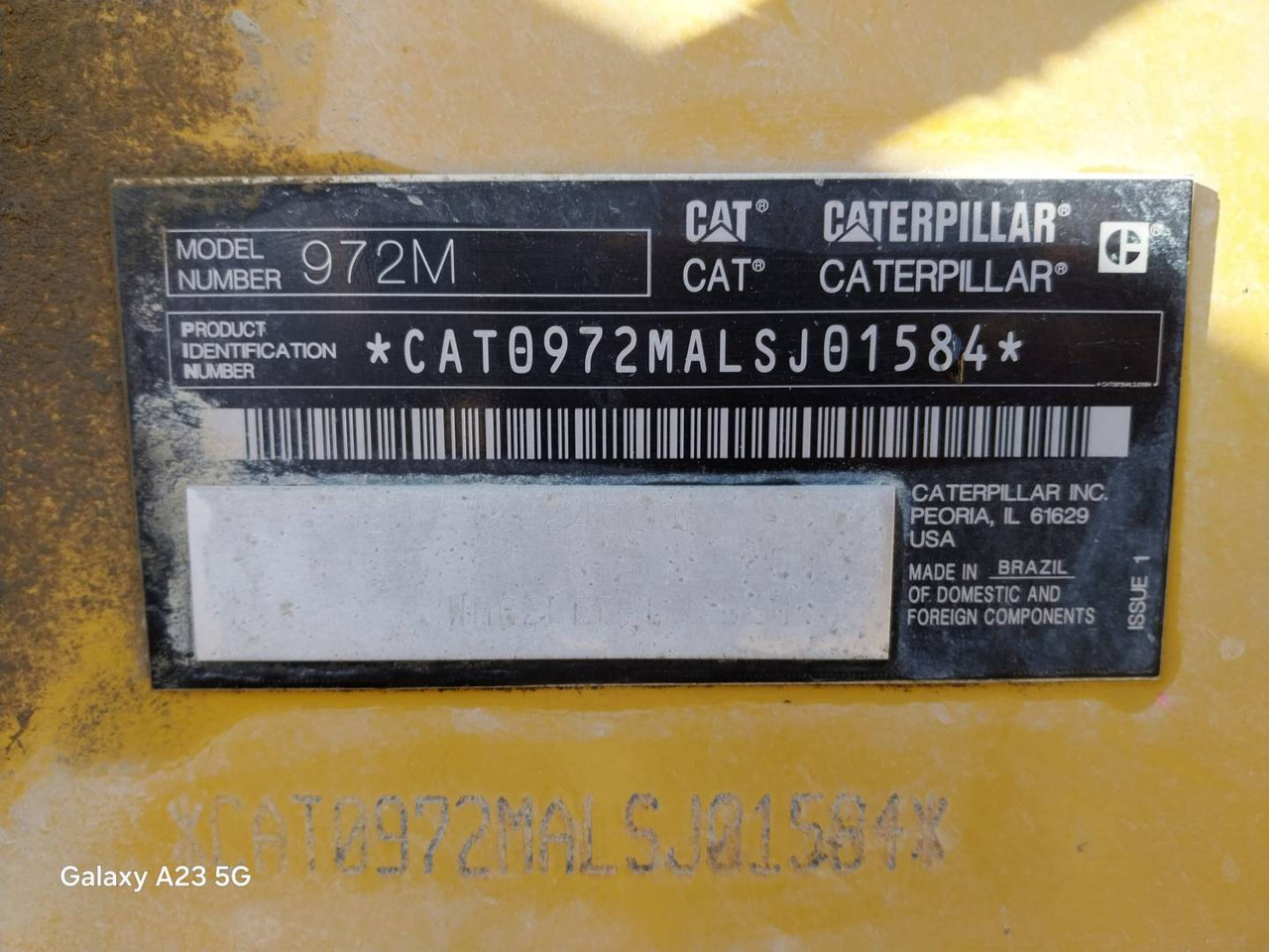 Chargeuse sur pneus CAT 972M