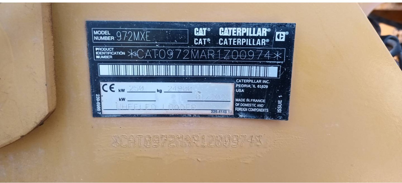 Chargeuse sur pneus CAT 972M XE