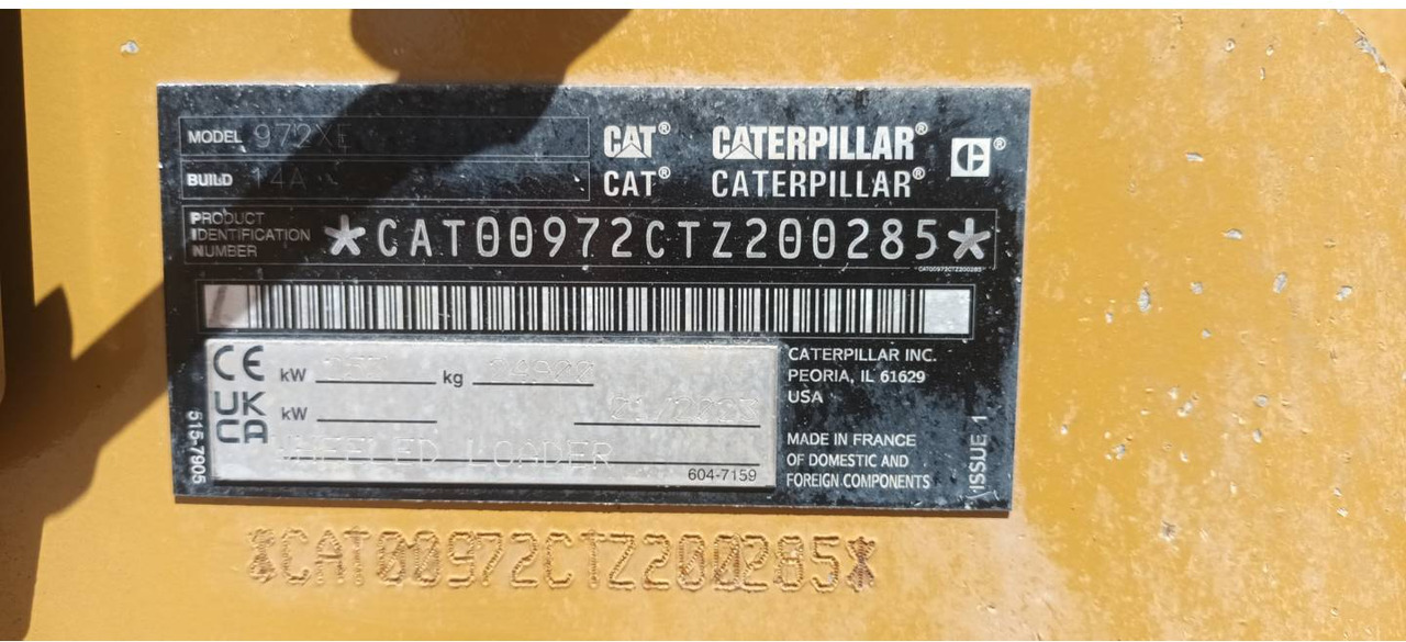 Chargeuse sur pneus CAT 972 XE