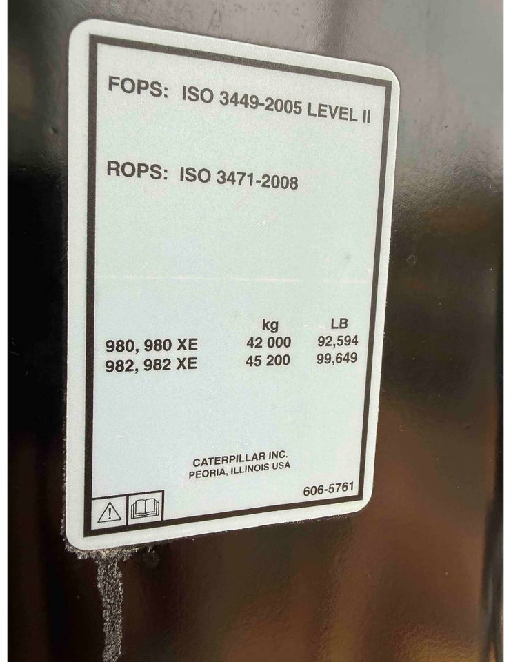 Chargeuse sur pneus CAT 980