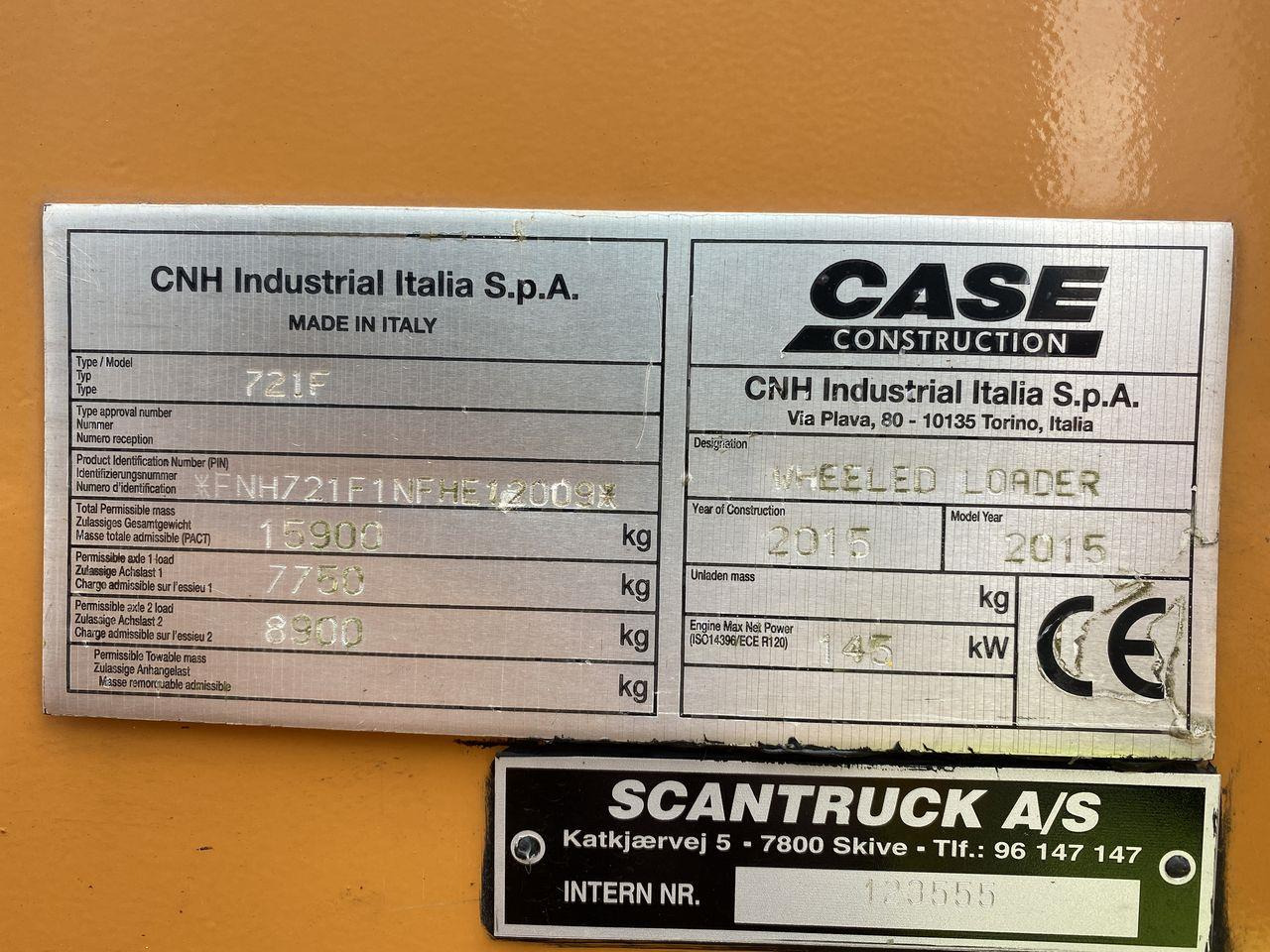 Chargeuse sur pneus Case 721F
