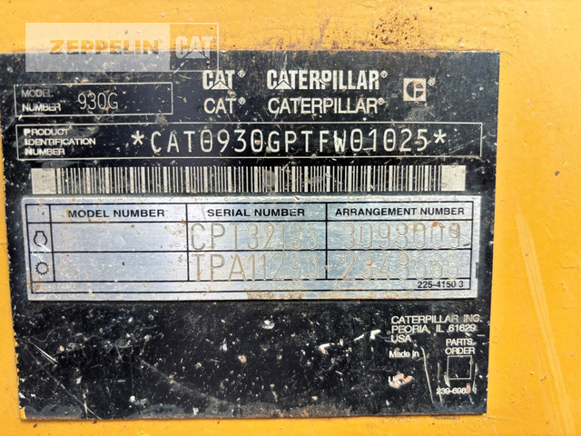 Chargeuse sur pneus Cat 930G