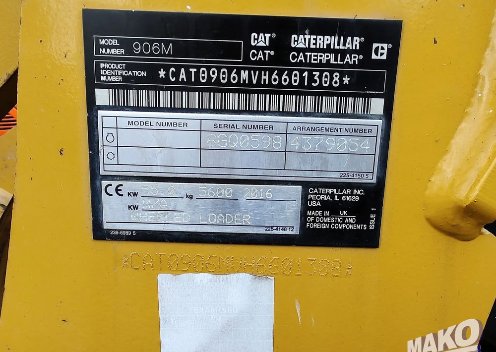 Chargeuse sur pneus Caterpillar 906M