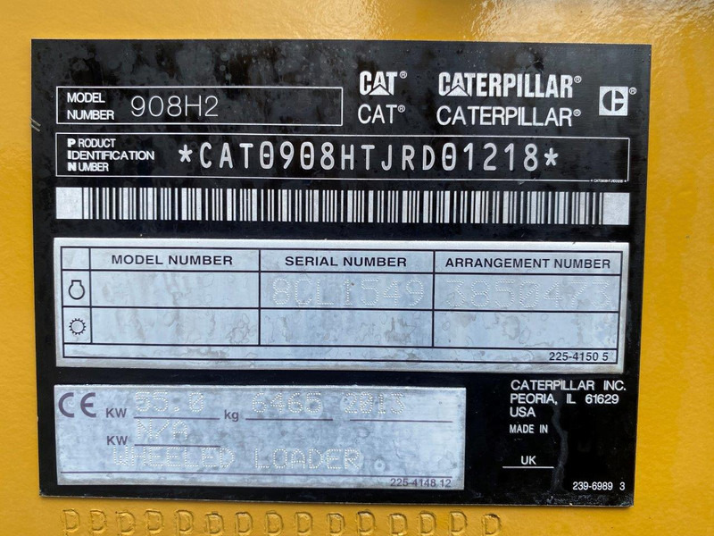 Chargeuse sur pneus Caterpillar 908 H2 NVT