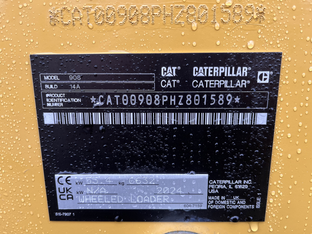 Chargeuse sur pneus Caterpillar Radlader 908HL-14A